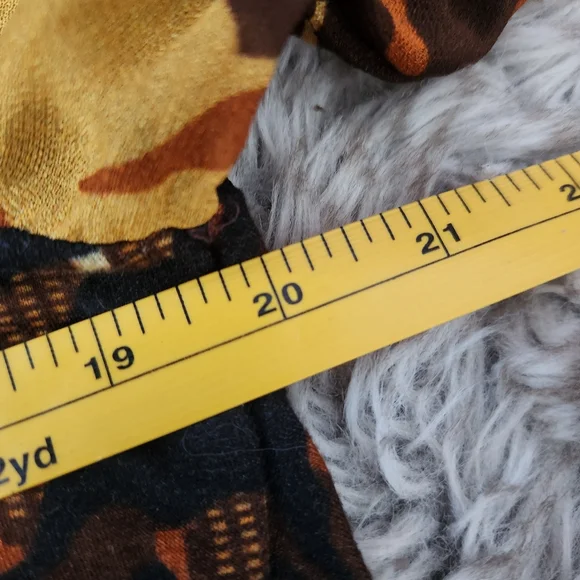 Anthropologie Conditions Apply Zeena Puff Sleeve Blouse‎ Brown Motif Women's XL - Picture 11 of 13